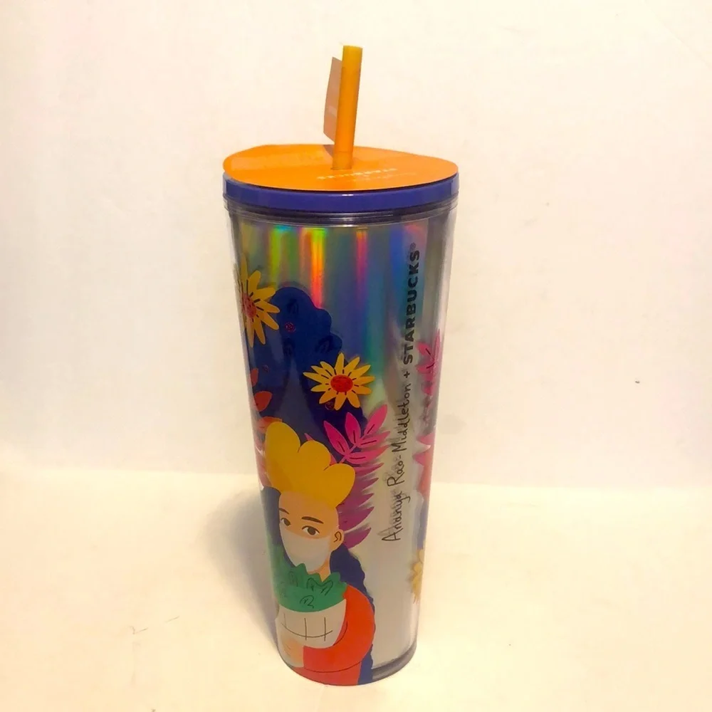 New Starbucks + Ananya Rao-Middleton 2024 Collab 24 OZ. Holographic Tumbler